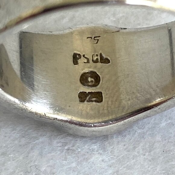Sterling Silver 925 Signed PSCL Peter Stone Celtic Spiral Knot Band Ring Sz 7 - Picture 8 of 16